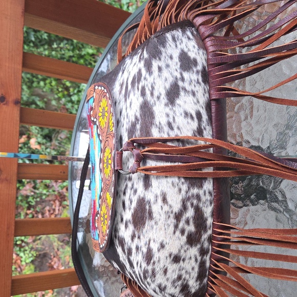 American Darling Tooled,saddle Blanket, Hair,Concealed Carry Crossbody Bag - Picture 5 of 8